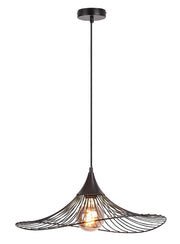 Lampada a sospensione Rabalux Sombero E27 nera Ø50cm