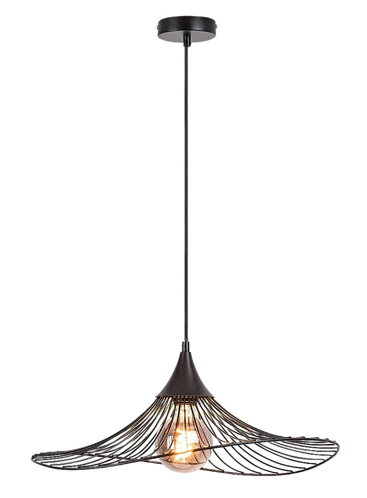 Lampada a sospensione Rabalux Sombero E27 nera Ø50cm