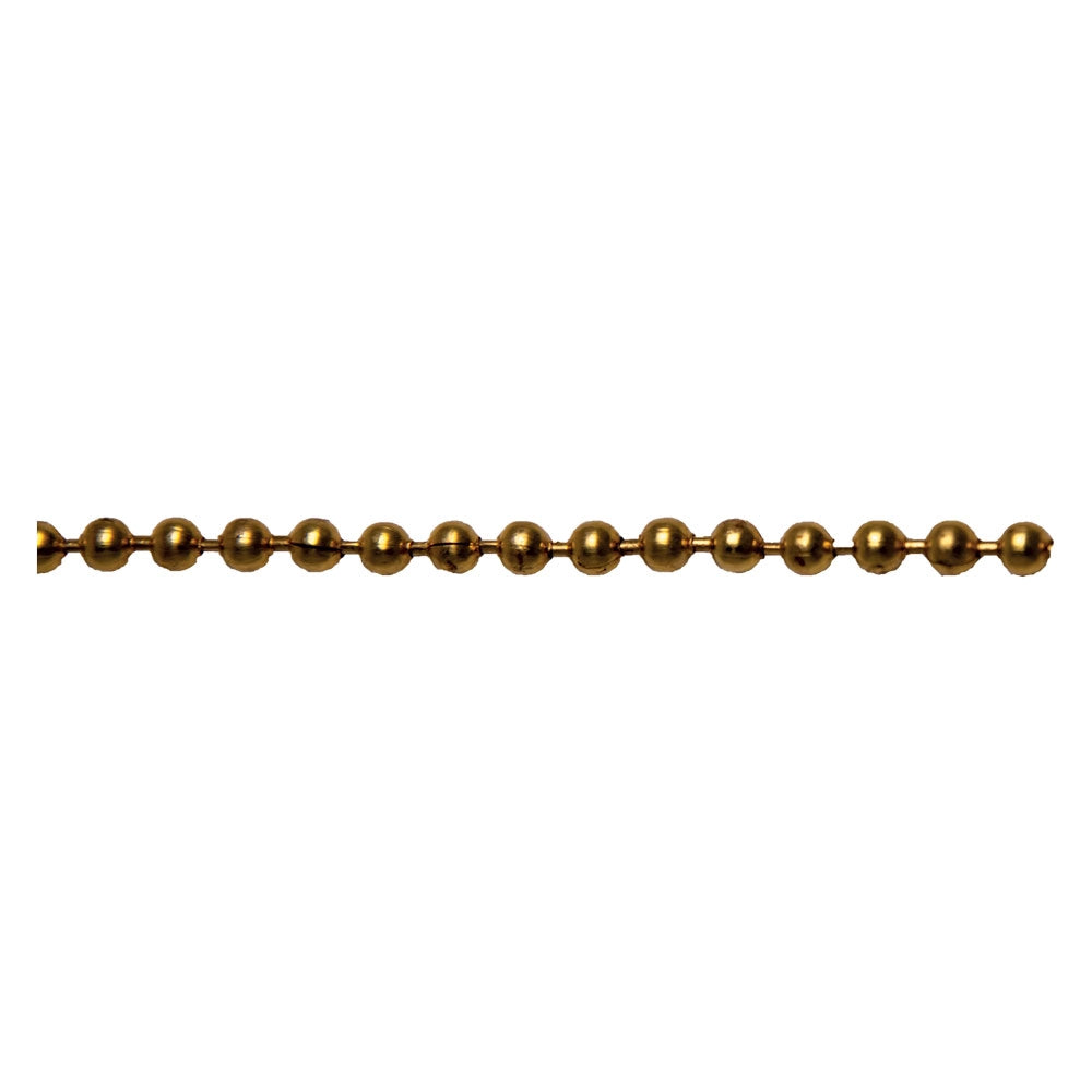 Catena a perline ottonata cromata 3,6 mm