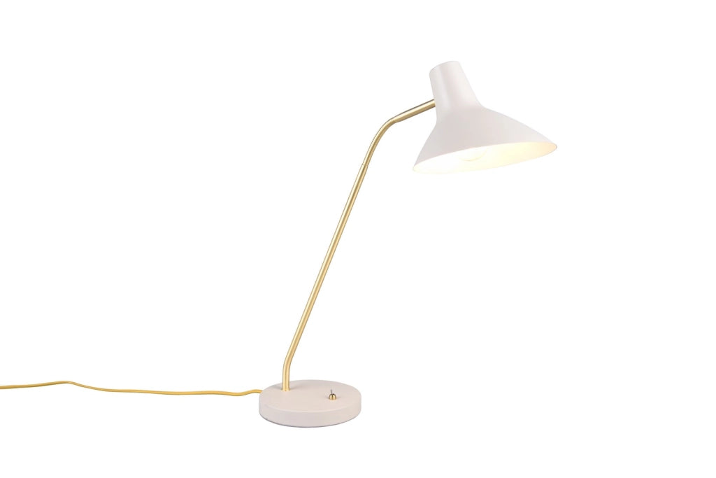 Lampada tavolo grigia ottone E27 10W Trio Traveller