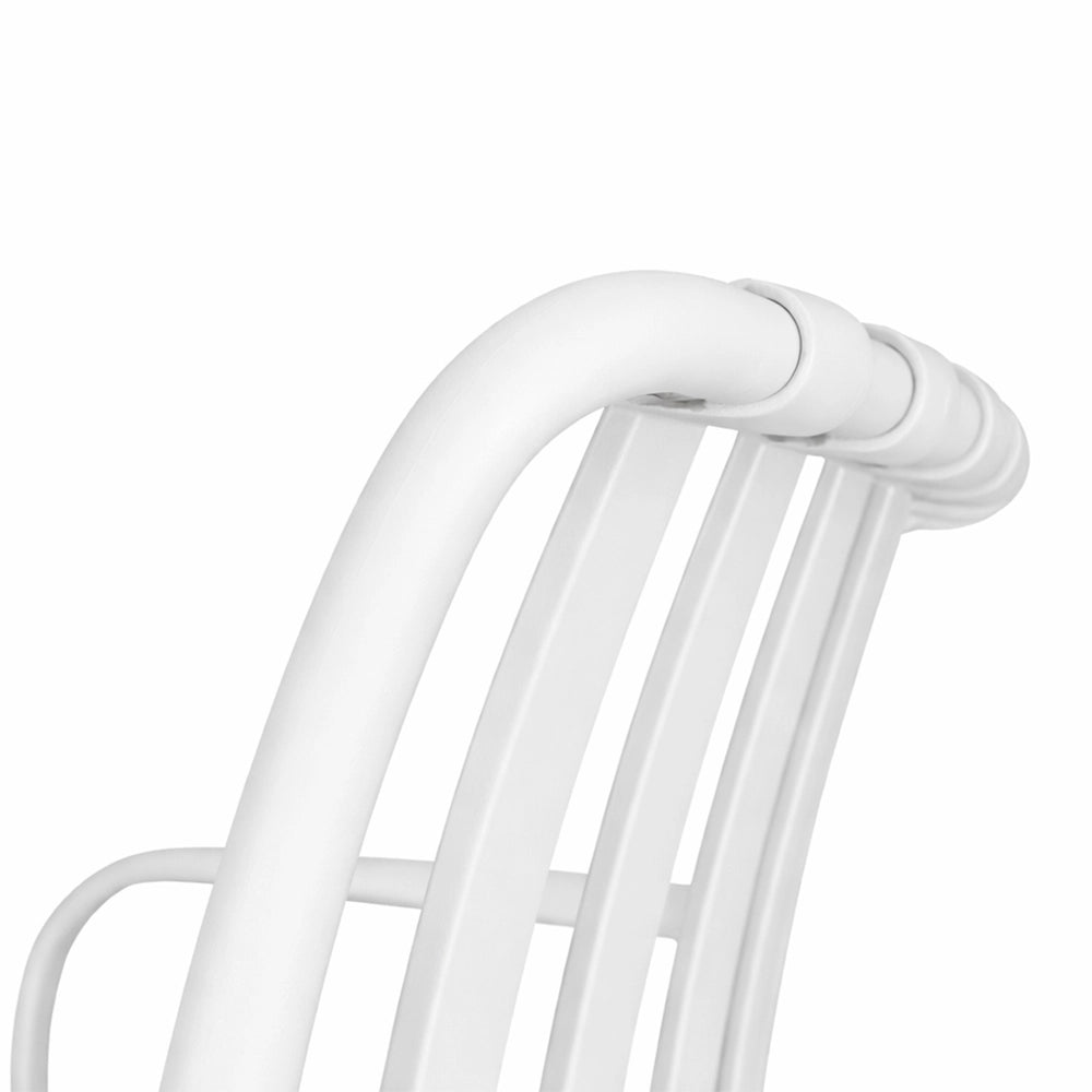Sedia Iside da esterno in plastica bianca comfort premium con braccioli