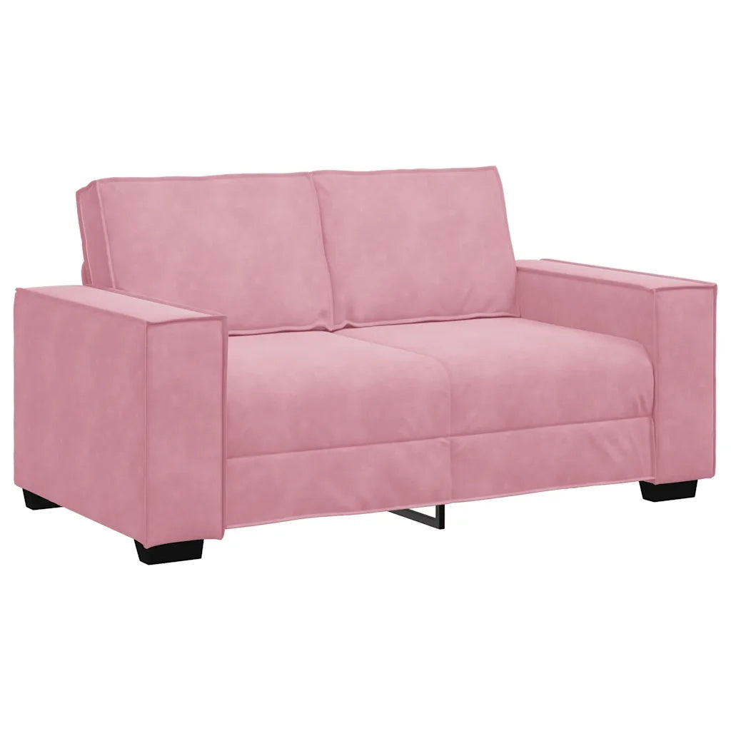 Set di Divani 3 pz con Cuscini rosa in Velluto 3324621