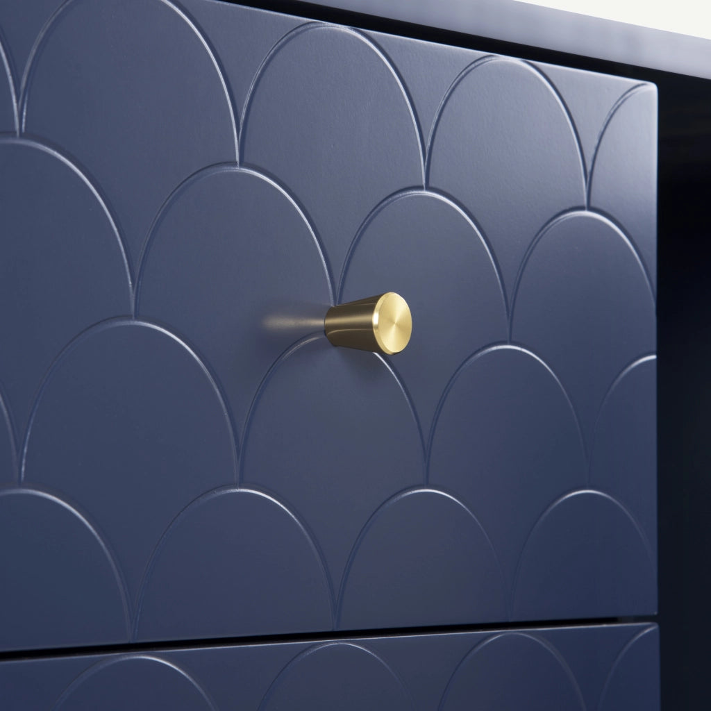 CREDENZA 120x40x83 cm Blu Marino con 2 ante e 3 cassetti