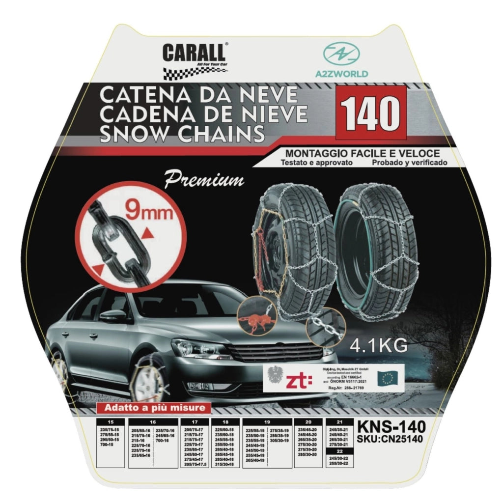 Catena Da Neve 9mm KNS140 Gruppo 140 Omologato ONORM V5117