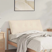Cuscino per Schiena Beige 120 x 50 cm Tessuto in Microfibra 42014821