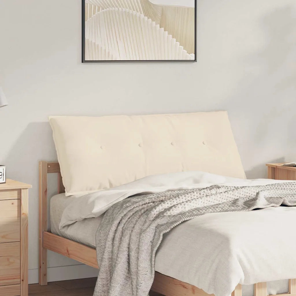 Cuscino per Schiena Beige 120 x 50 cm Tessuto in Microfibra 42014821