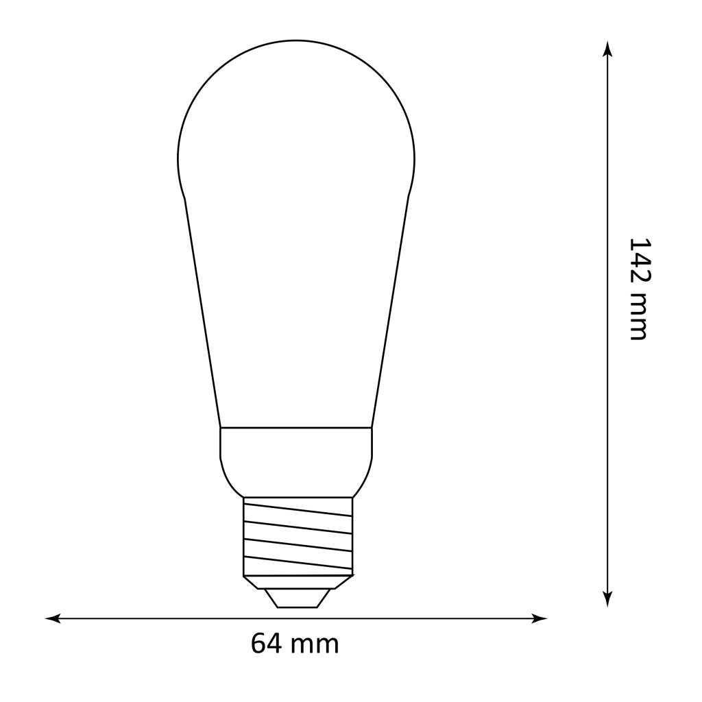 Lampadina LED ST64 fumo E27 3,5W 60lm extra calda Polux