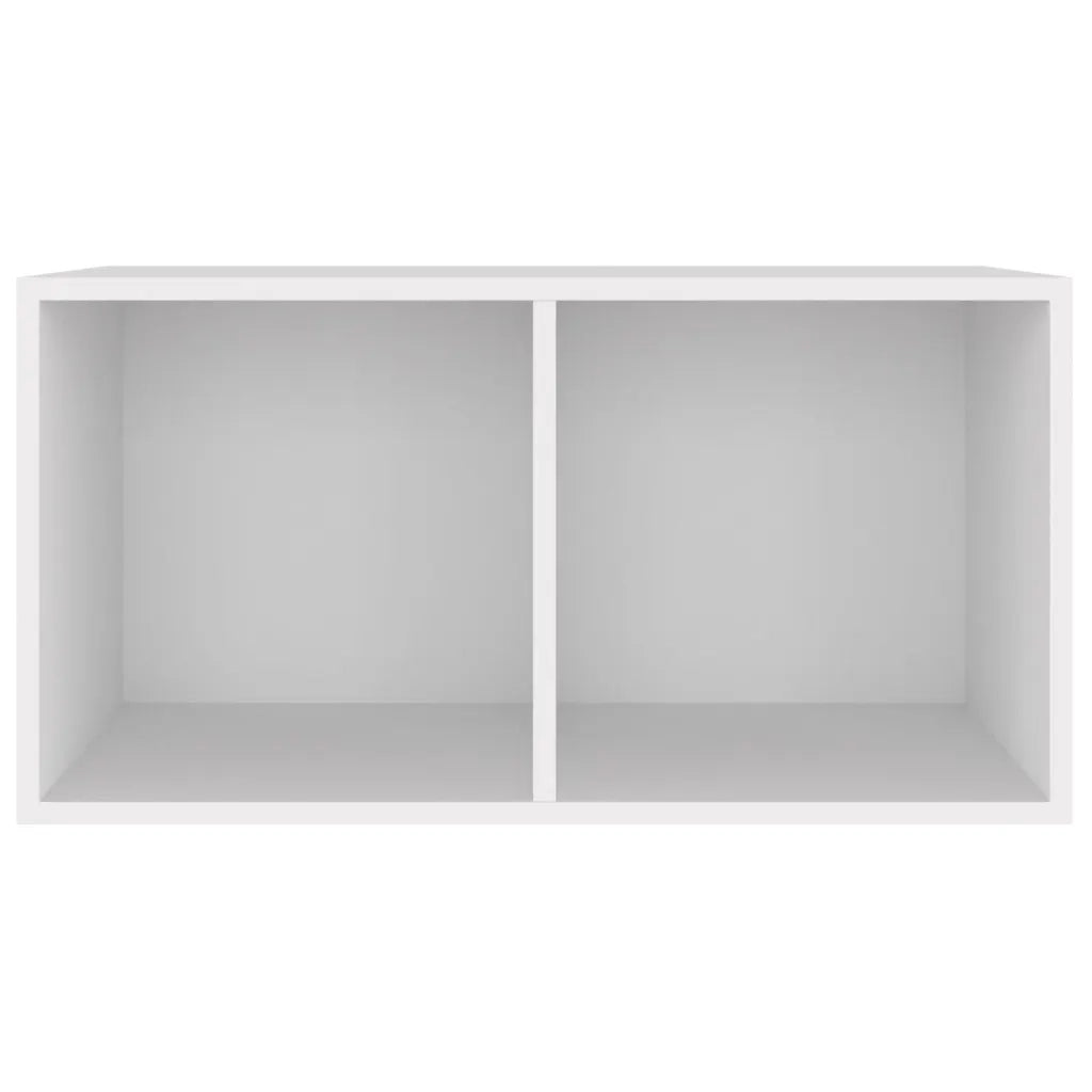 Contenitore per Vinili Bianco 71x34x36 cm in Legno Multistratocod mxl 94726