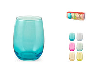 Bicchieri amber in vetro colorai soft cl 35 - set 6 pezzi