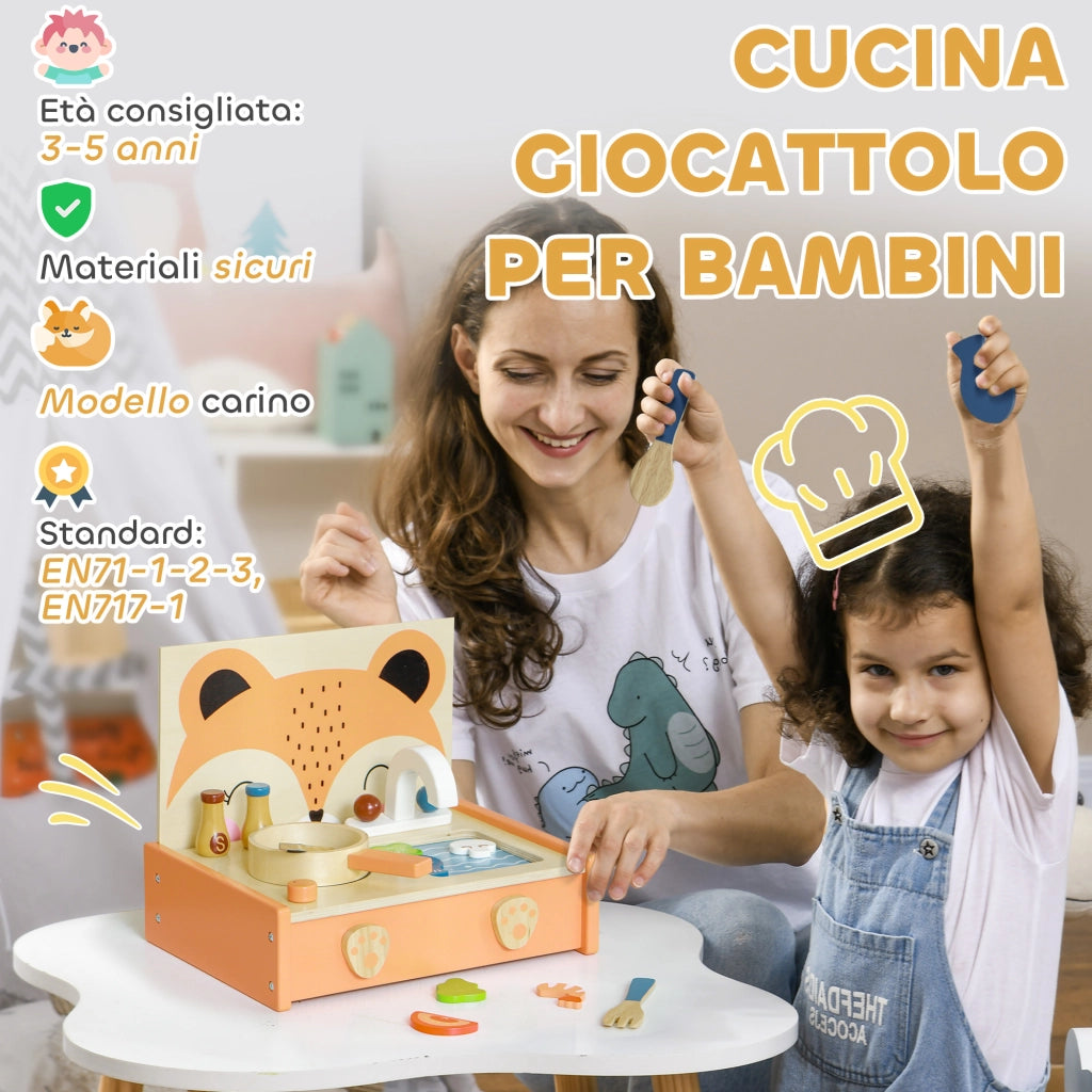 Cucina Giocattolo per Bambini ¨C Minimal ¨C Legno Multicolore
