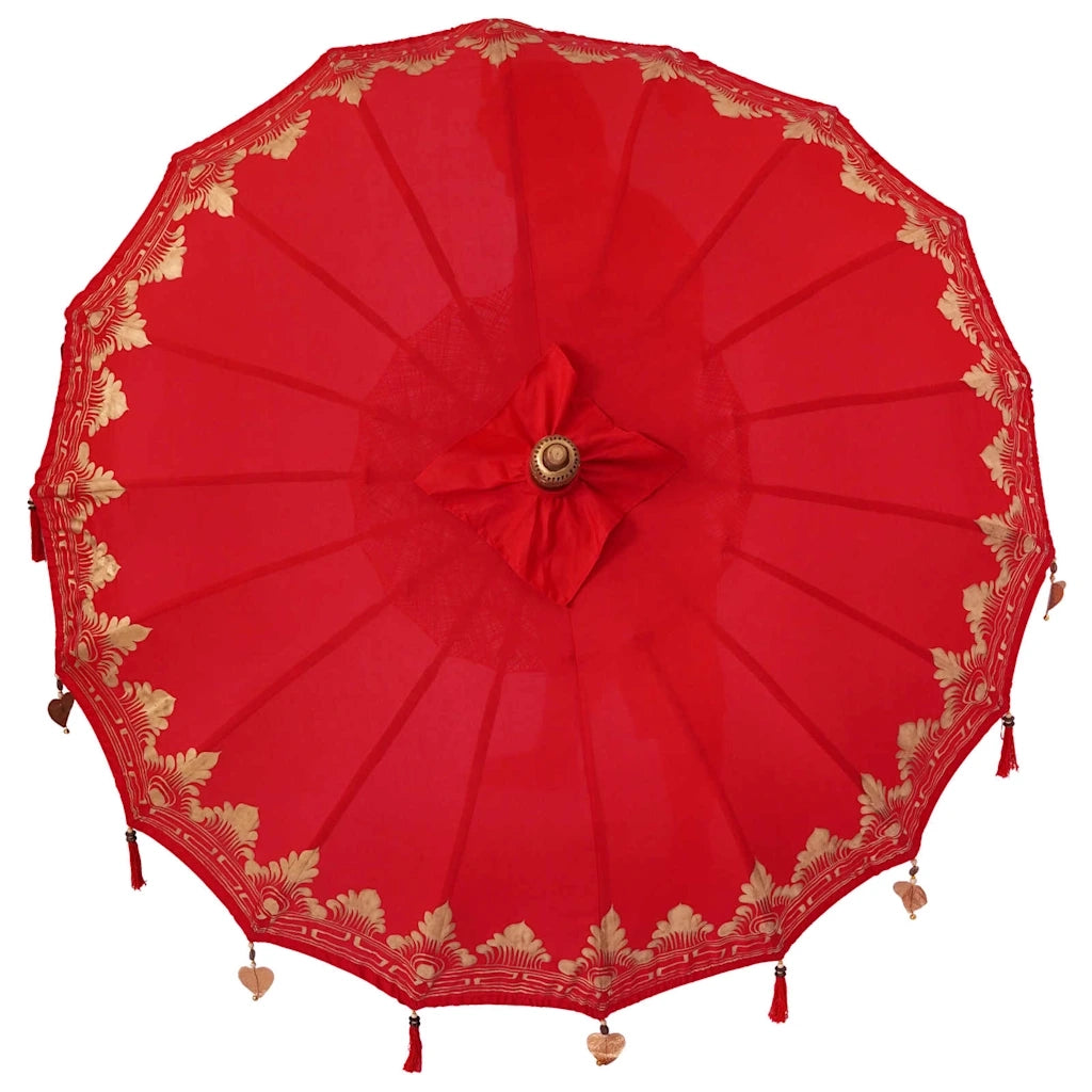 Parasol Balinese 260 Rosso 180-190 cm Cotone e legno massello 3356896