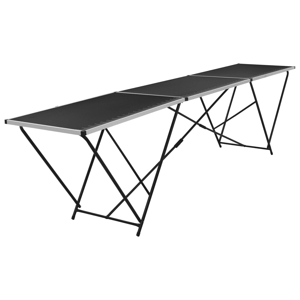 Tavolo Pieghevole per Carta da Parati MDF Alluminio 300x60x78cm cod mxl 73658