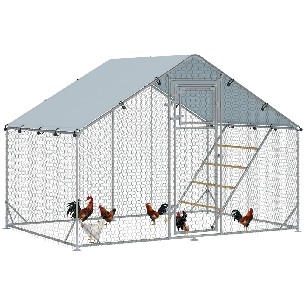 Recinto per Galline 6m2 ¨C Minimal ¨C Argento 3x2x1.9m