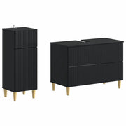 Set di Armadi da Bagno da 2 Pezzi ARNHEM Nero 3417685