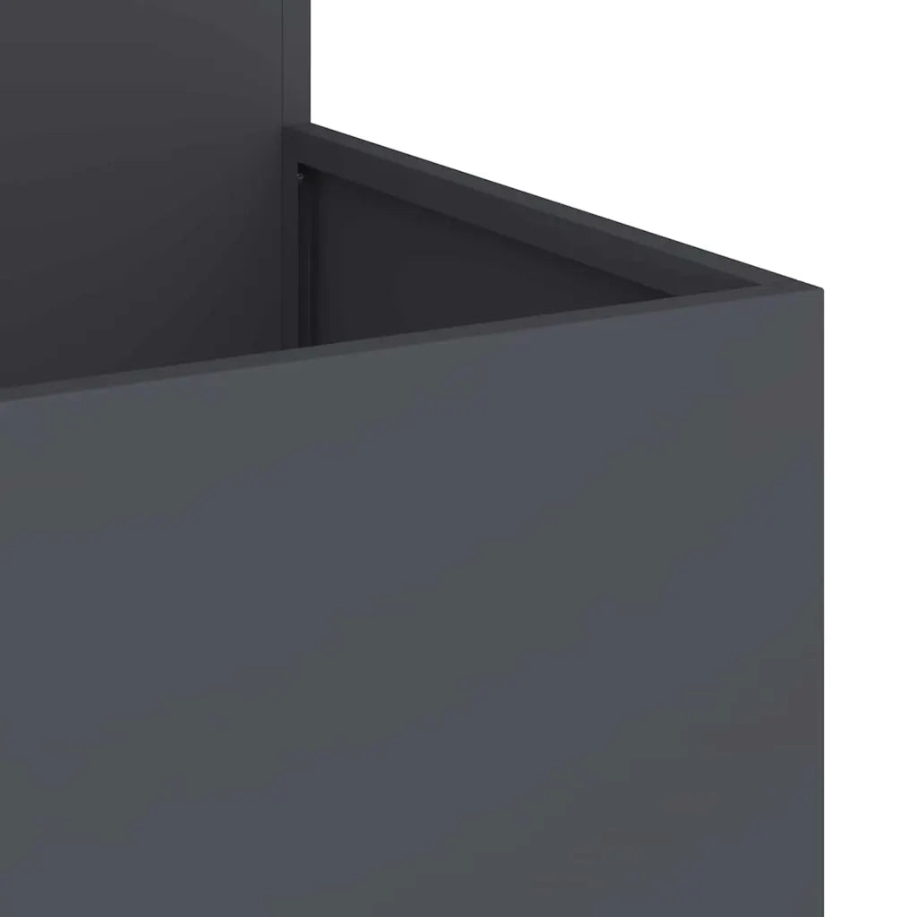 Vaso da giardino Antracite 100 x 100 x 60 cm Acciaio 865864