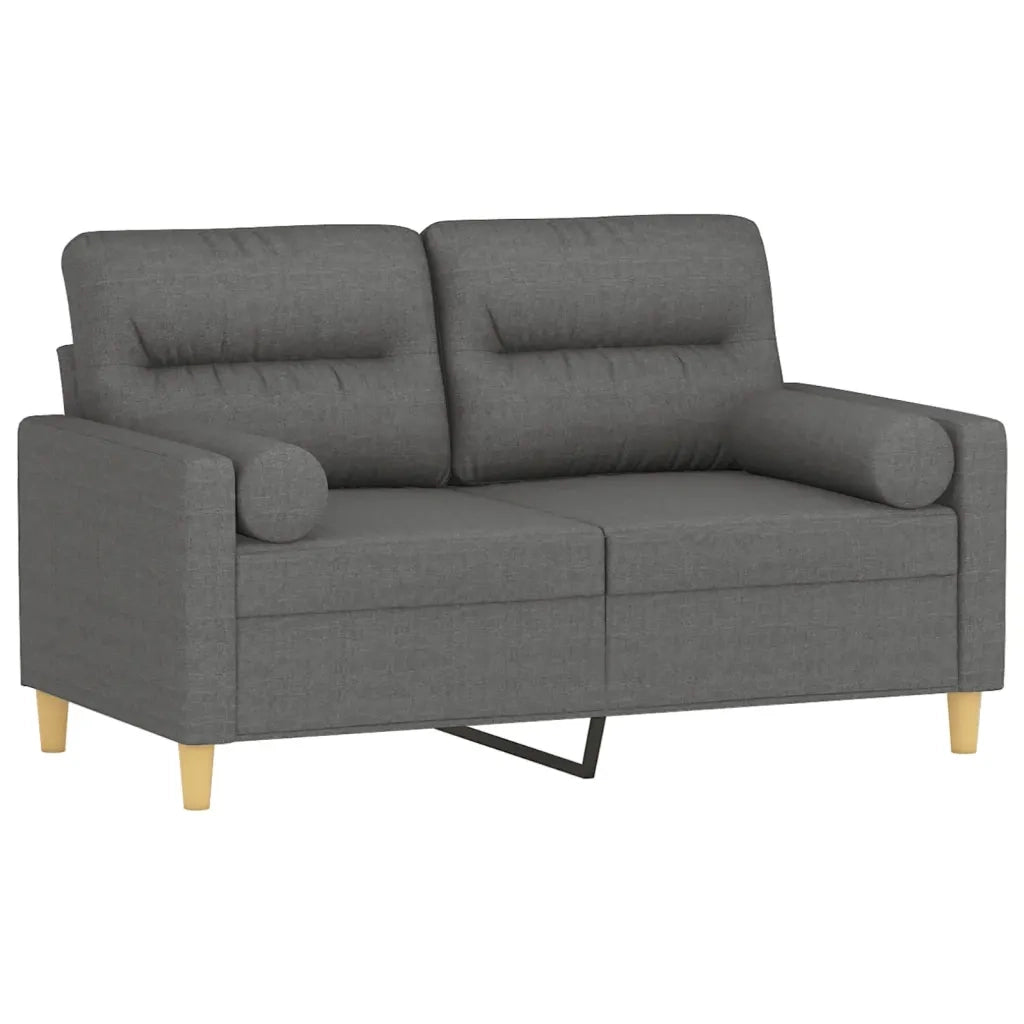 Divano a 2 Posti con Cuscini-Sofa 2 Posti con Cuscini Grigio Scuro 120 cm in Tessuto 515433