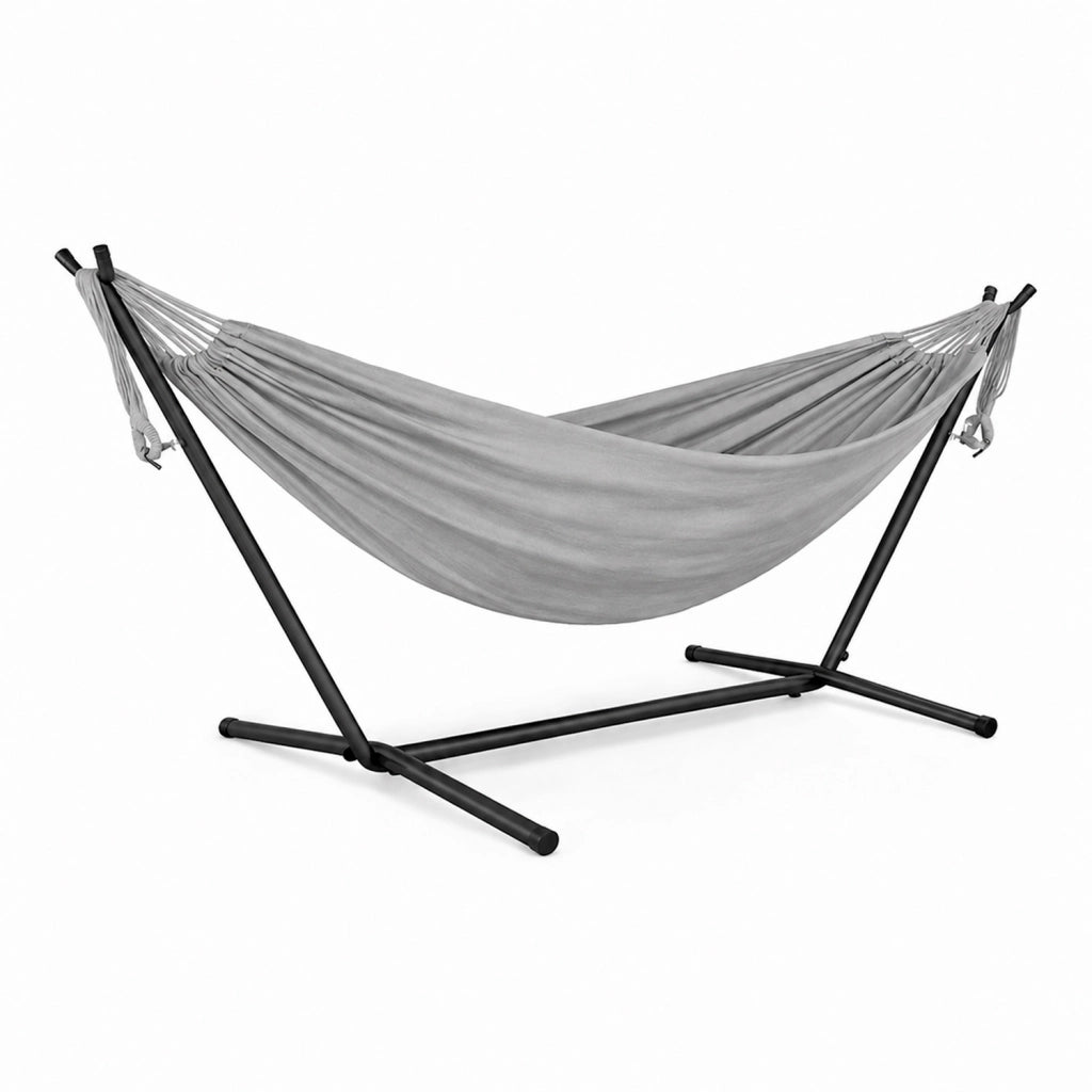 Base Per Amaca Supporto In Acciaio Verniciato A Polvere Regolabile 6 Livelli Struttura Stabile Con Piedini Antiscivolo Per Giardino Terrazzo Balcone 280 x 120 x 110 Cm Nero