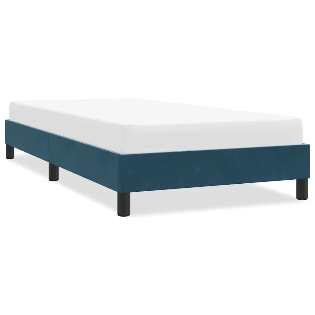 Letto singolo | Letto per adulti | Giroletto senza Materasso Blu Scuro 80x210 cm in Velluto