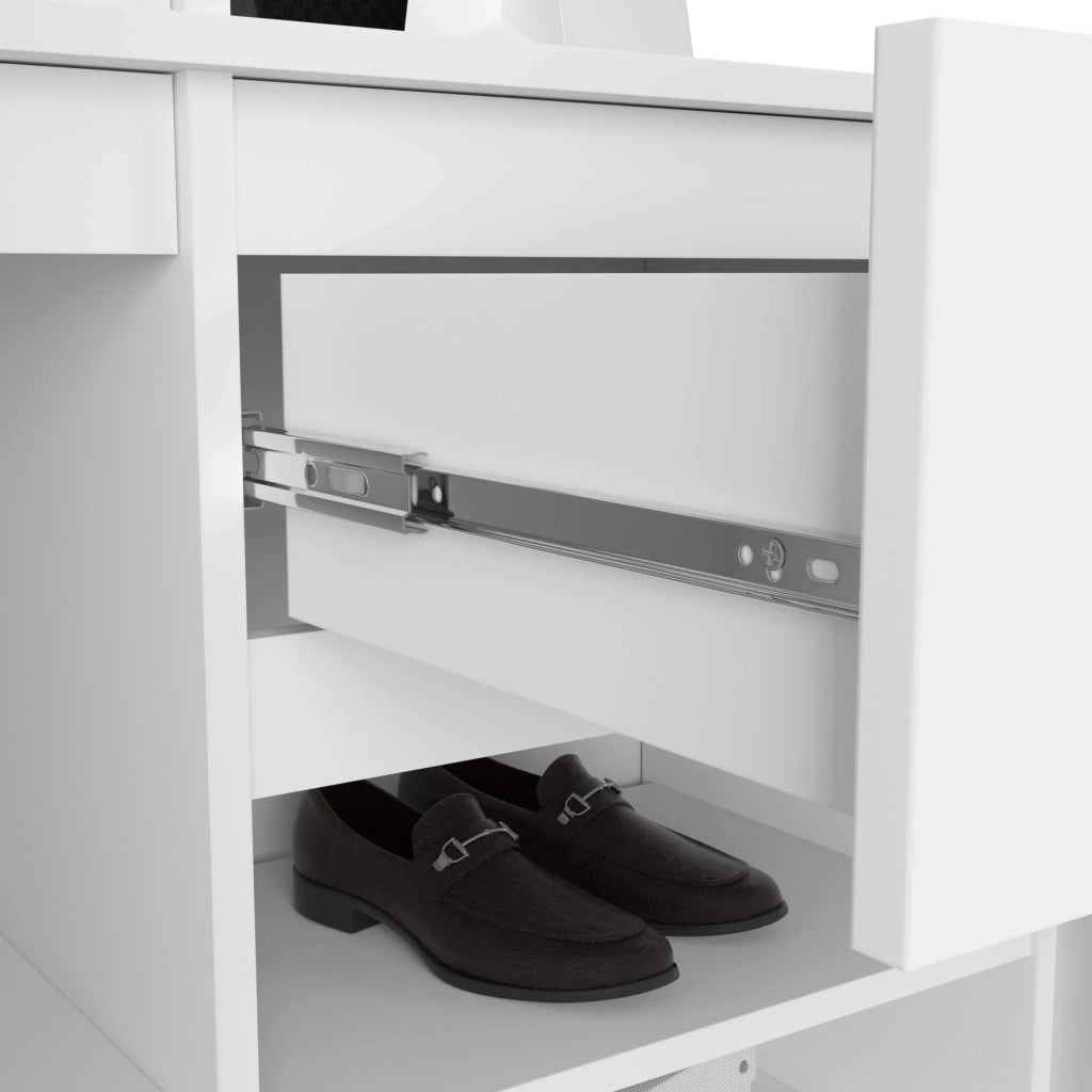 Scarpiera ingresso con appendiabiti ENTRO AKORD Bianco 95x183x35 cm
