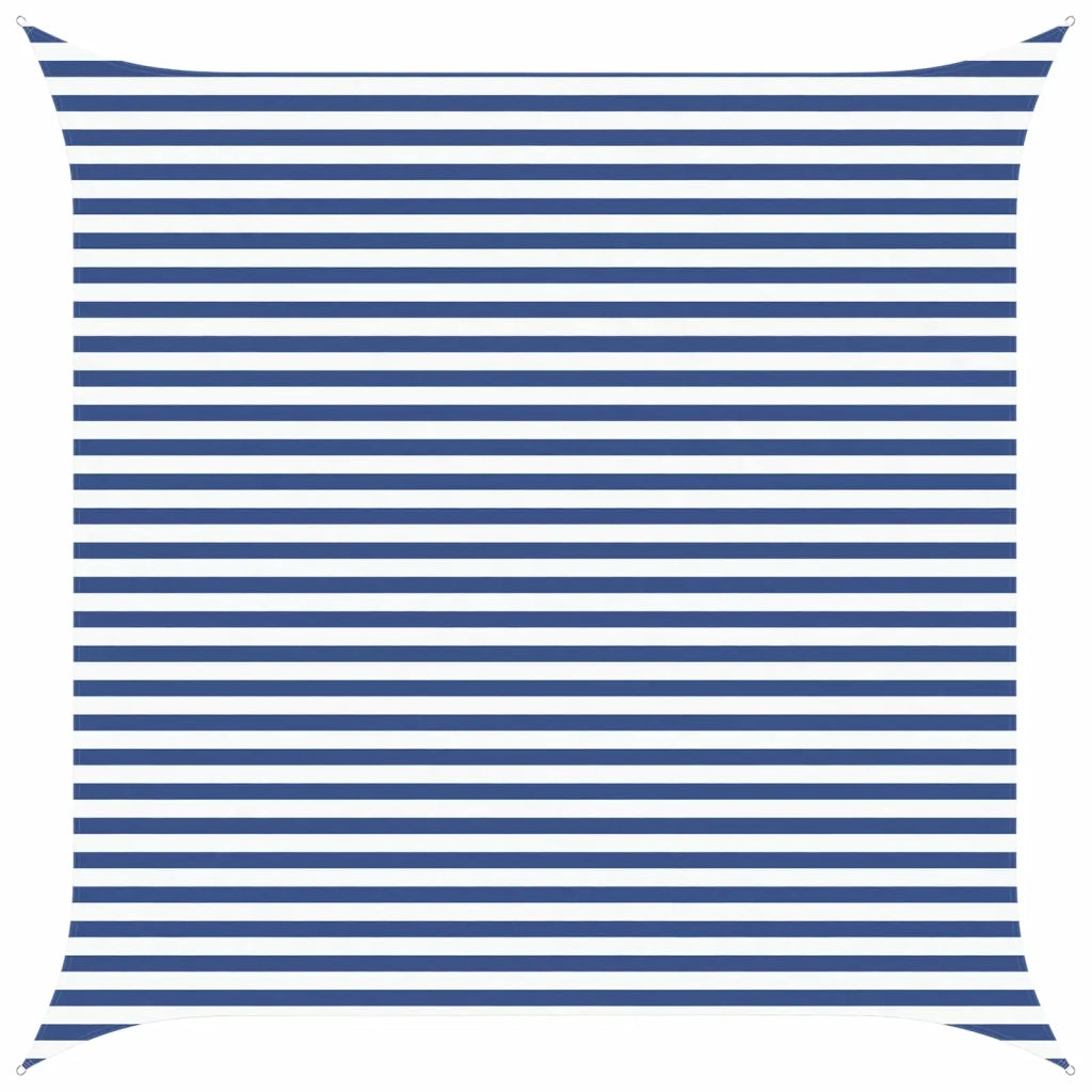 Vela Parasole | Telo Ombra | Vela da ombra solare Blu e Bianco 4 x 4 m