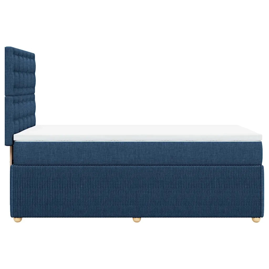 Giroletto a Molle con Materasso Blu 100x200 cm in Tessuto