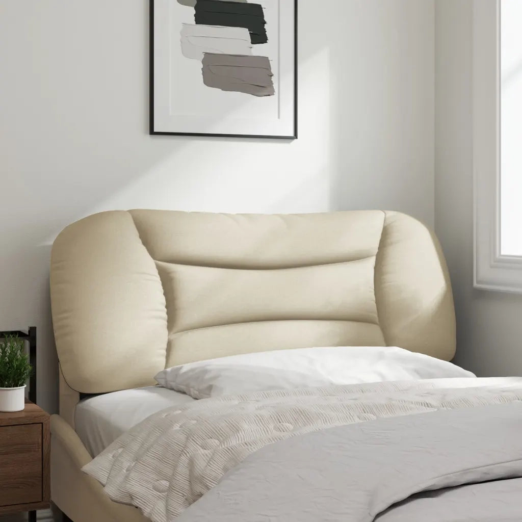 Cuscino Testiera Hvar Crema 100 cm in Tessuto 374554