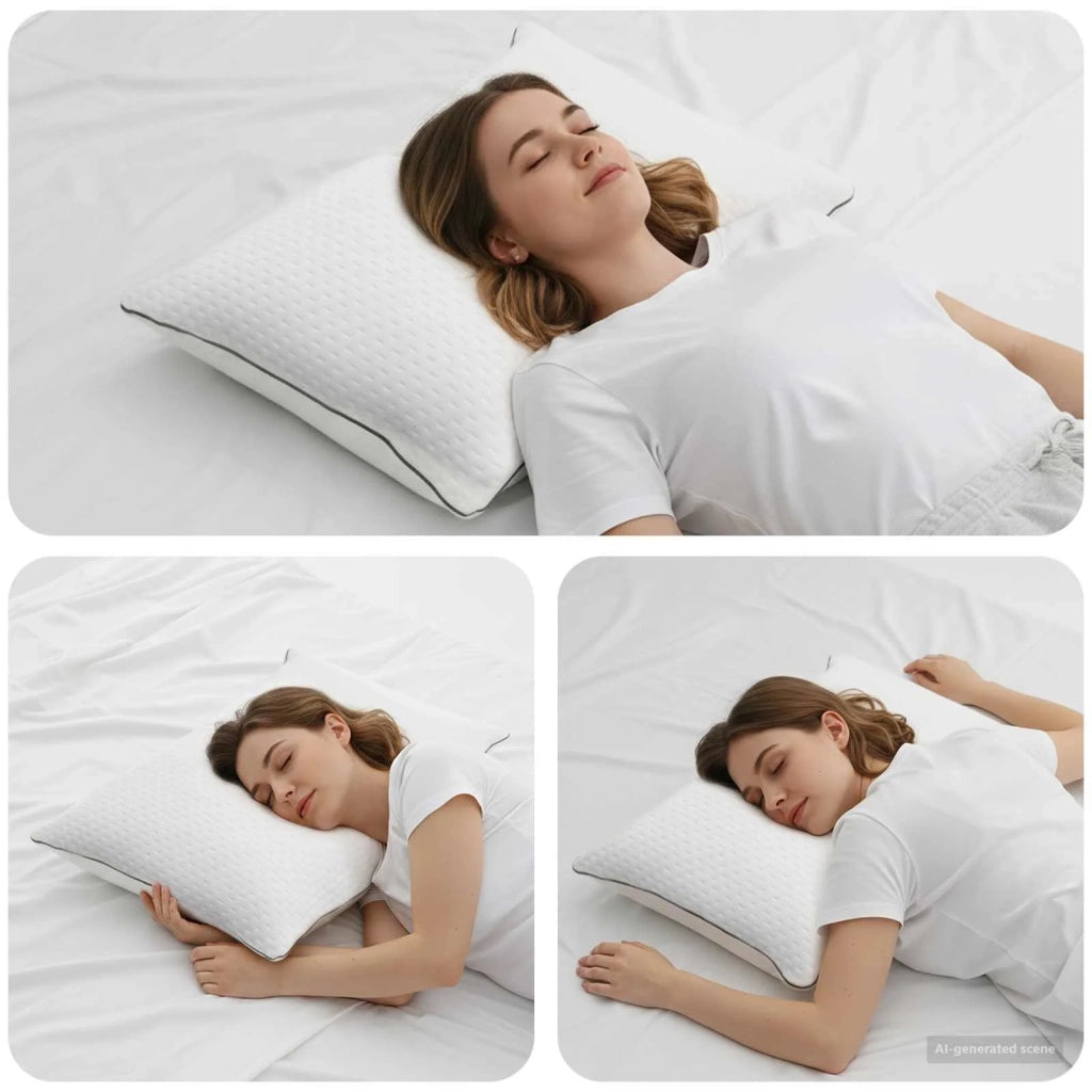 Cuscino Shread Bianco 70 x 50 x 18 cm Schiuma Memory 42020219