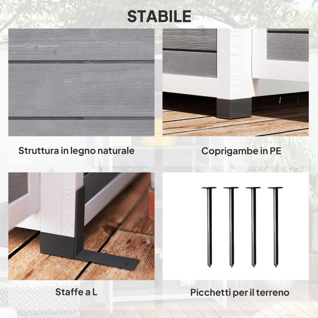 Casetta da Giardino in Legno ¨C Minimal ¨C Grigio