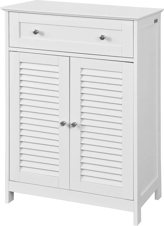 Cassa da bagno - Dressoio - Mobili da bagno - Comodino - MDF - Bianco - 35 x 60 x 87 cm