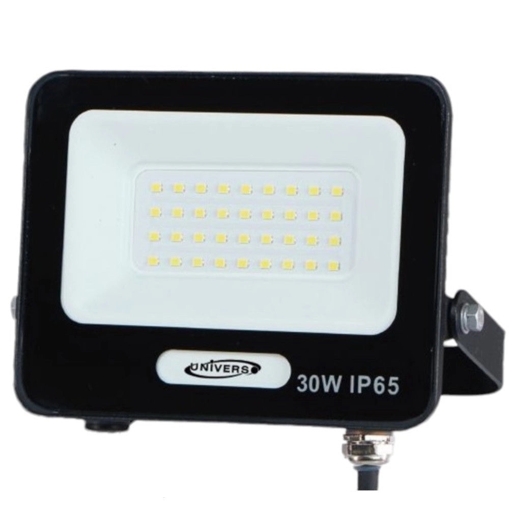 Trade Shop - Faro Proiettore Smd Led Floodlight 30 W Slim Ip65 Luce 3000k 4000k 6500k Ek05-30w - Nero-bianco Freddo      -