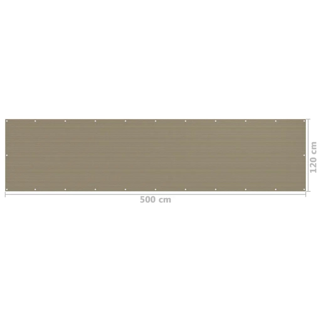 Paravento da Balcone-Pannello per balcone Grigio Talpa 120x500 cm in HDPE