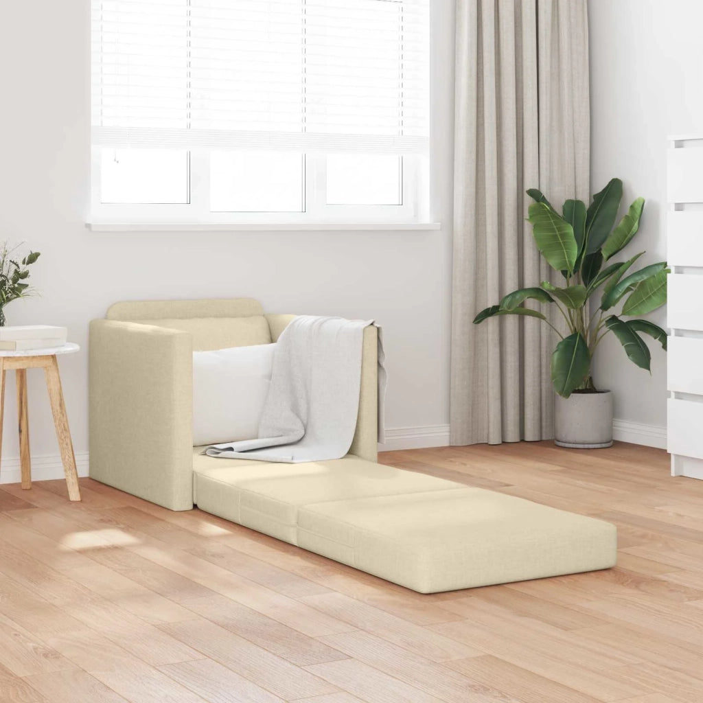 Divano letto Crema 74 x 77 x 81 cm Tessuto 4106627