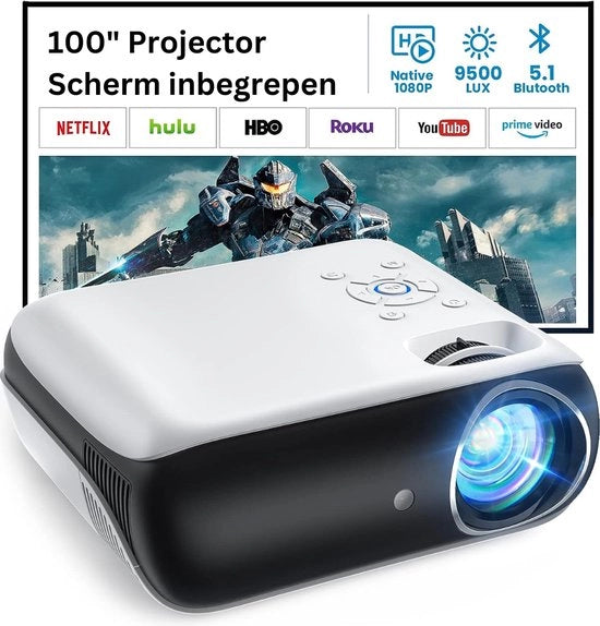 Proiettore multimedia per intrattenimento - compatibile con smartphone, tablet e altro