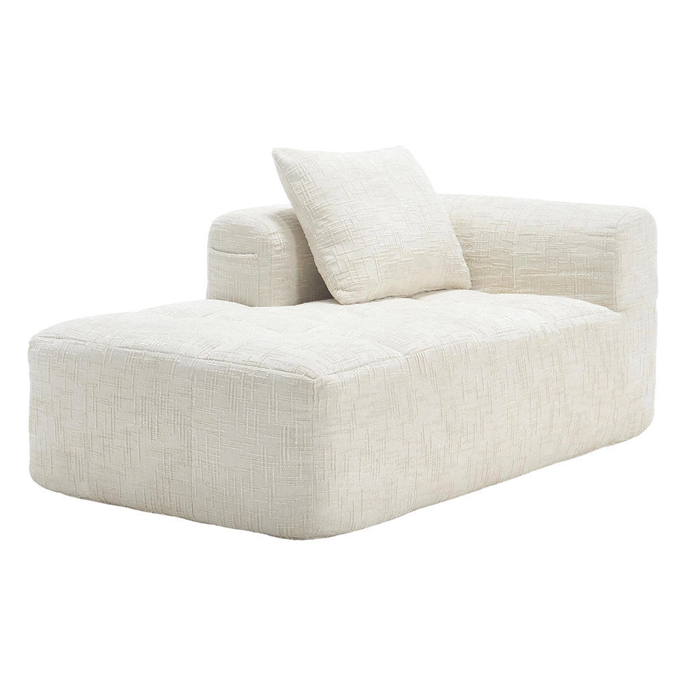 Chaise longue - Xylo - pronto uso con tasche laterali beige