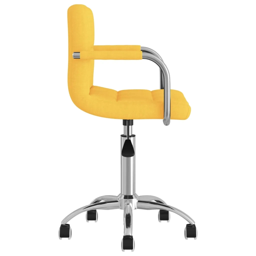 Sedia da Ufficio Girevole Giallo Senape in Tessuto 334674