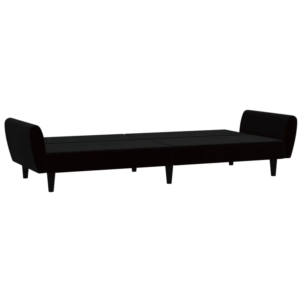 Divano letto | Sof¨¤ letto | Letto singolo a 2 Posti Nero in Velluto