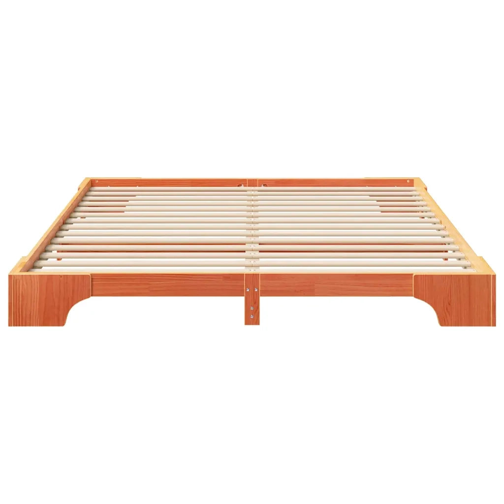 Struttura del letto-Giroletto Marrone 200 x 220 cm Pino massello 301468