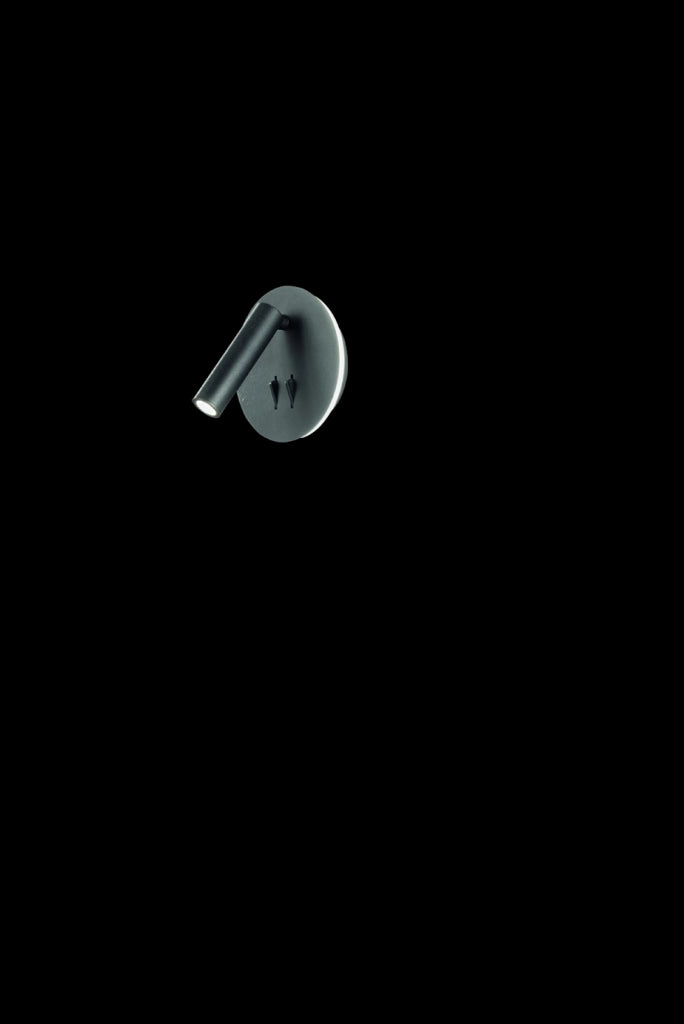 APPLIQUE SELLA TONDO NERO LED 3000K 730LM 9W ORIENTABILE D.13CM