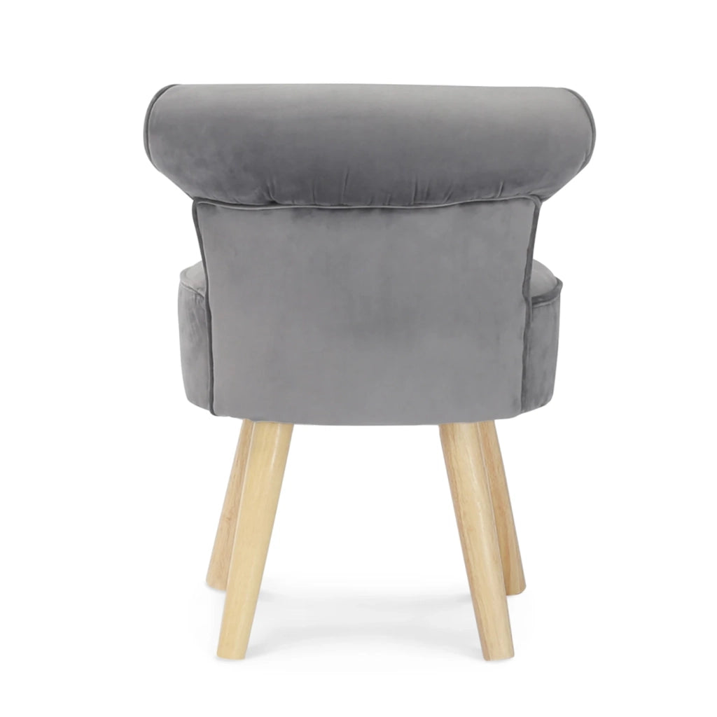IDMarket - Poltrona Frog in velluto grigio