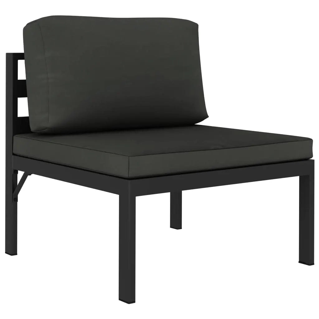 Set Divani da Giardino 7 pz con Cuscini in Alluminio Antracite 3115920