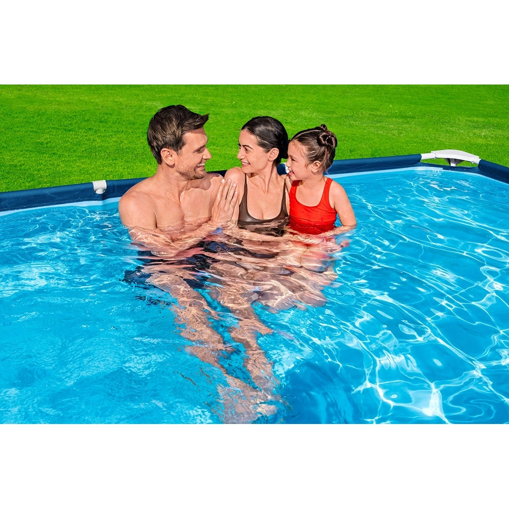 Trade Shop - Piscina Rettangolare Steel Pro Con Struttura In Acciaio Pompa Filtro 300x201x66cm 56411 -