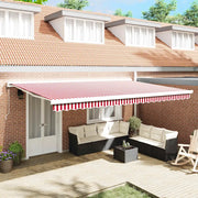 Tenda da Sole Rosso e Bianco 500 × 300 cm 3331274