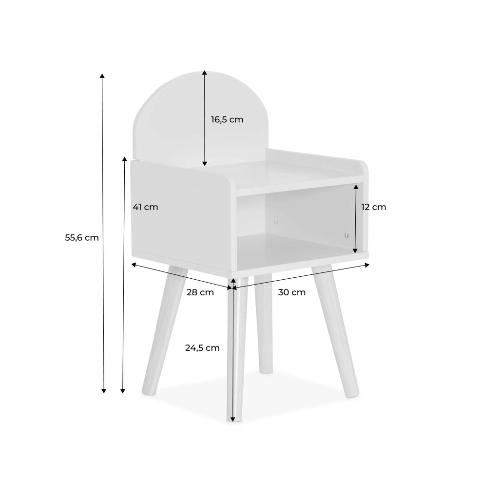 Comodino per bambini, bianco
