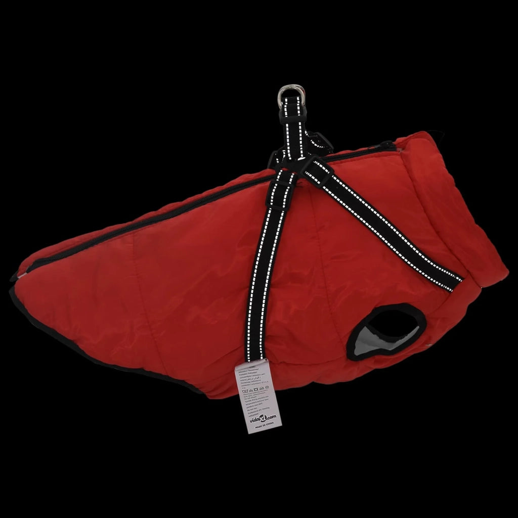 Cappotto per Cani Rosso L44 Pile e Poliestere CFW3649919