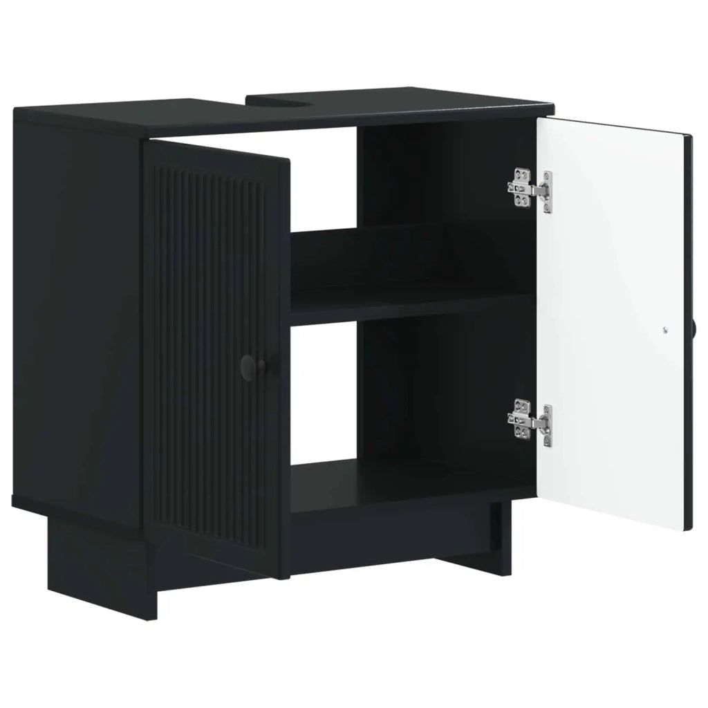 Armadio per Lavabo da Bagno EDE Nero 59,5 x 31,5 x 59 cm 895906