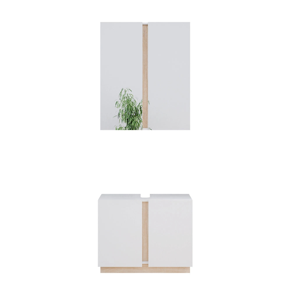 Vicco Set di mobili da bagno Bianco 2 parti