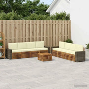 Set divani con cuscino 9 pcs Legno di Acacia Massello 3384186
