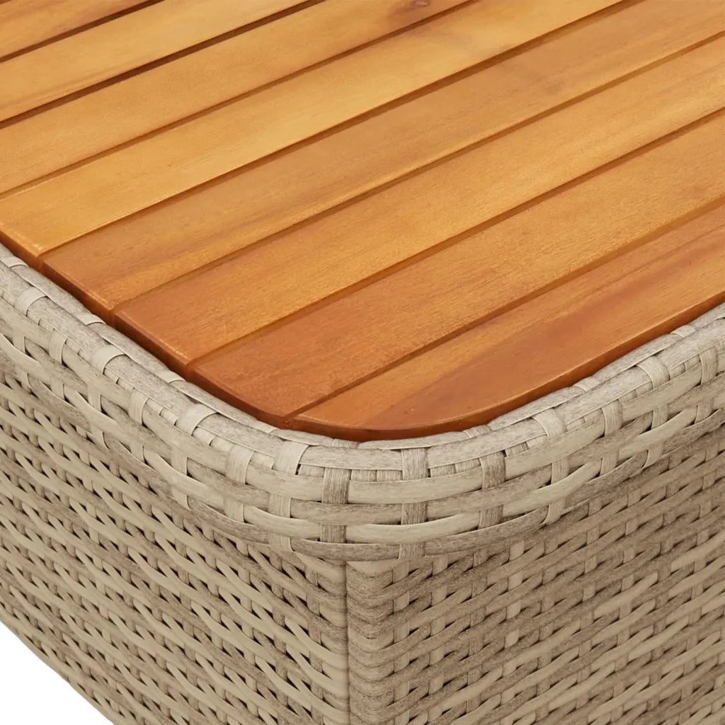 Set da Pranzo da Giardino 5 pz con Cuscini Beige in Polyrattan 3277414