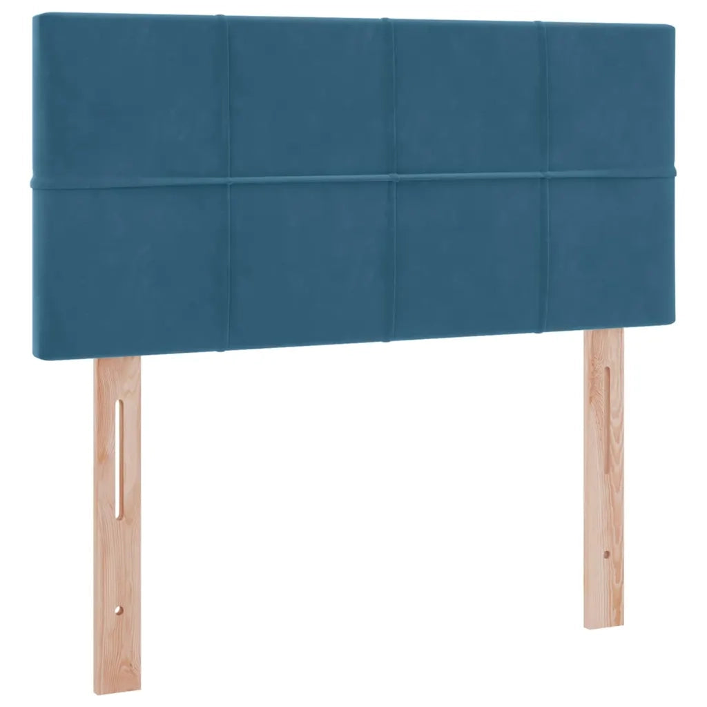 Letto con contenitore e LED Blu Scuro 90 x 190 cm Velluto 3371365