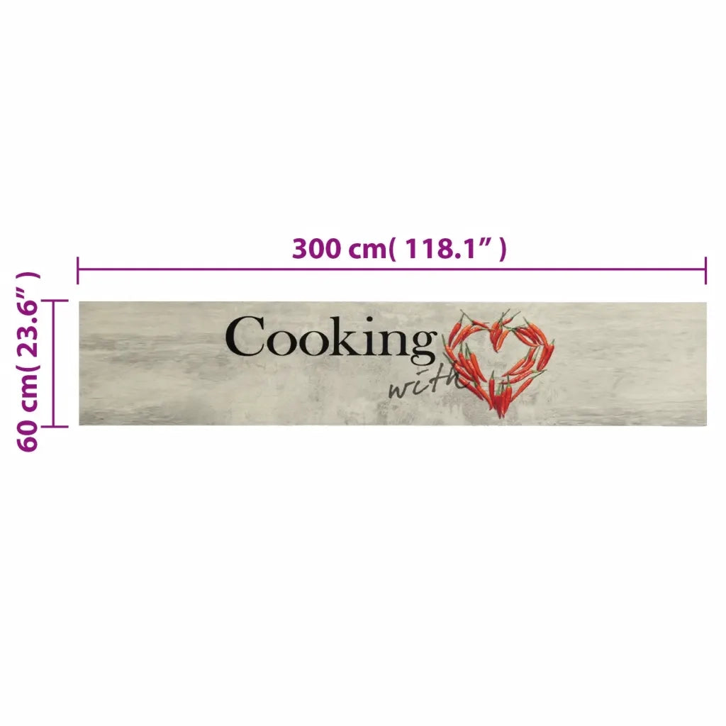 Tappeto del soggiorno | Tappeto da Cucina Lavabile Cucinare 60x300 cm in Velluto